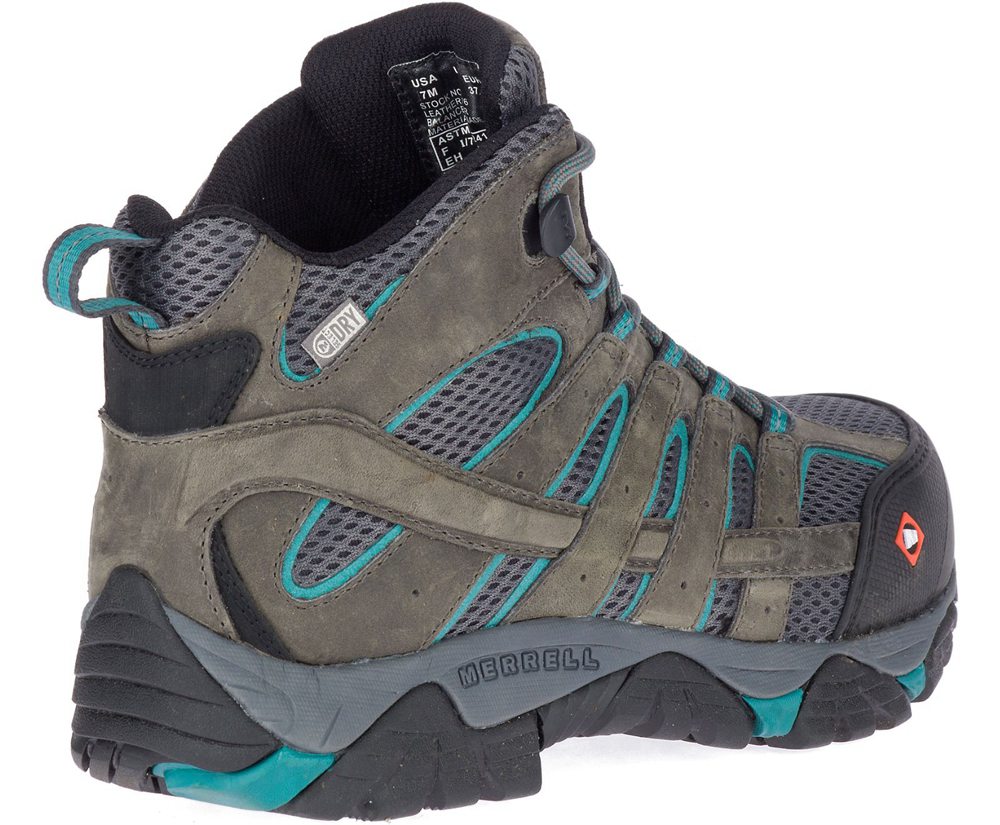 Merrell Støvler Dame - Moab Vertex Mid Waterproof Comp Toe Work - Brune - AYR378610